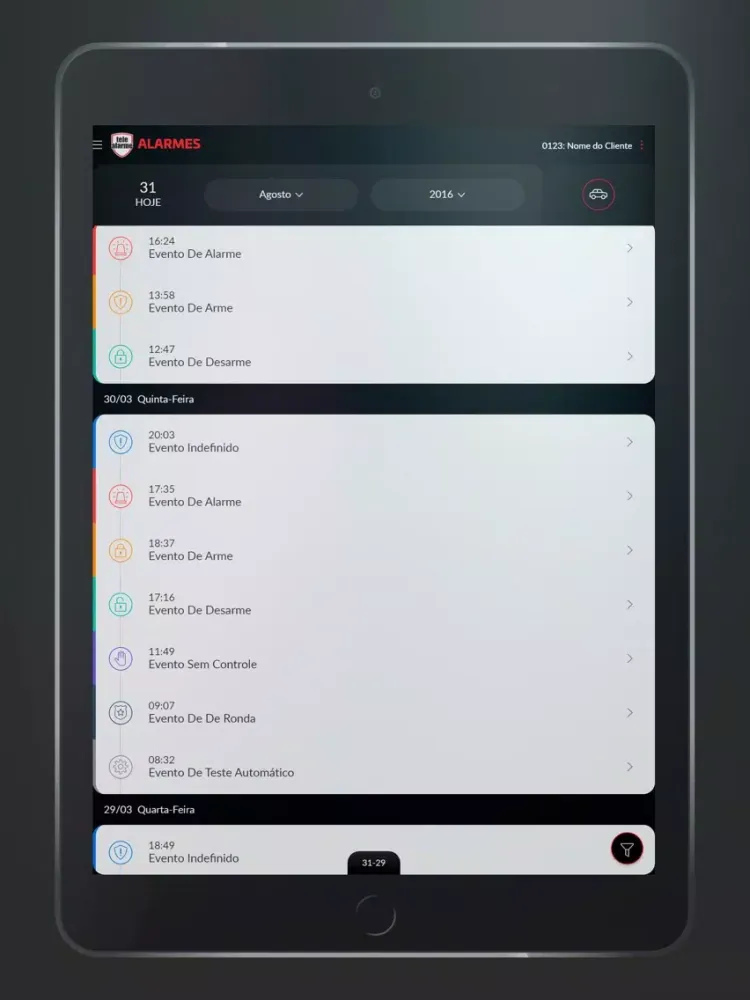 Tele-Alarme Alarmes iPad  سکرین شاٹس