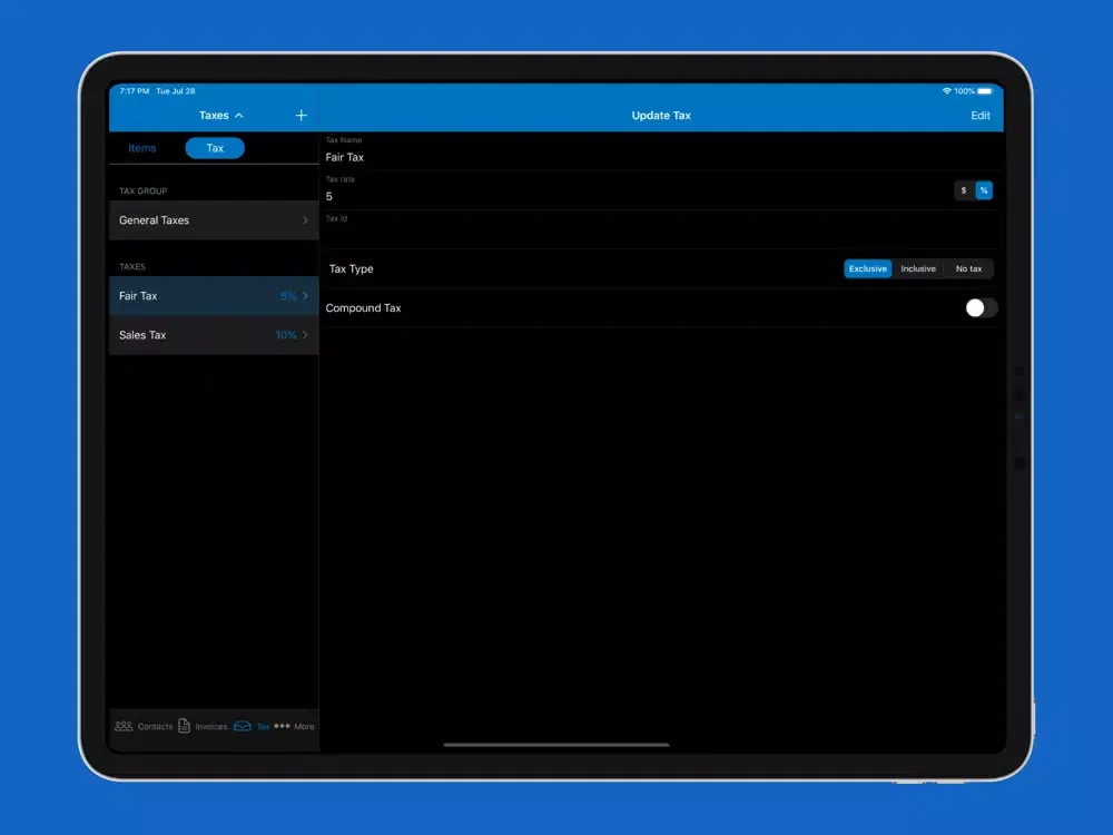 Zrzuty ekranu Mr Invoice - Accounting App iPad 
