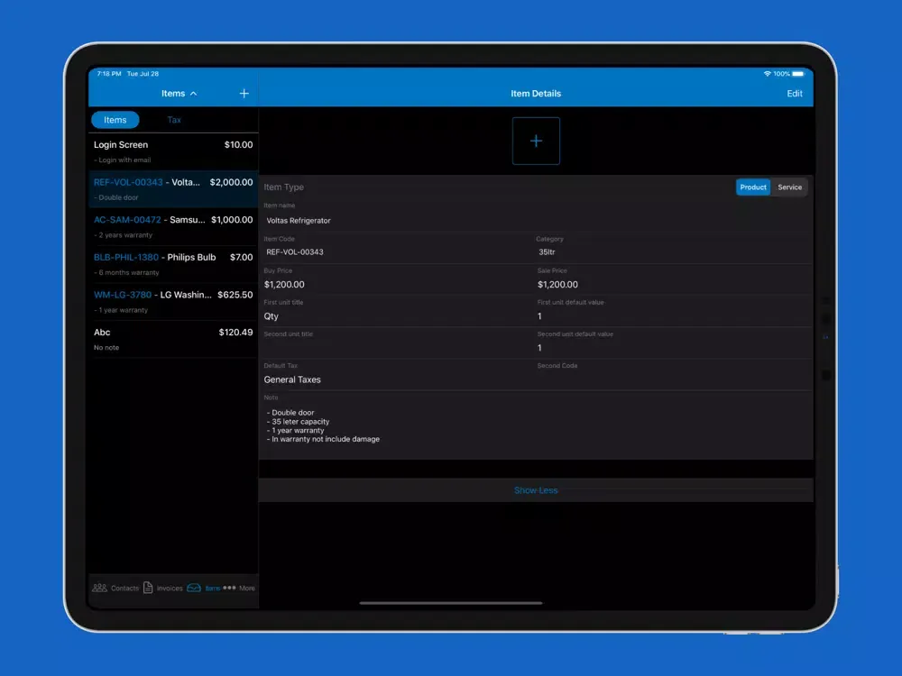 Zrzuty ekranu Mr Invoice - Accounting App iPad 
