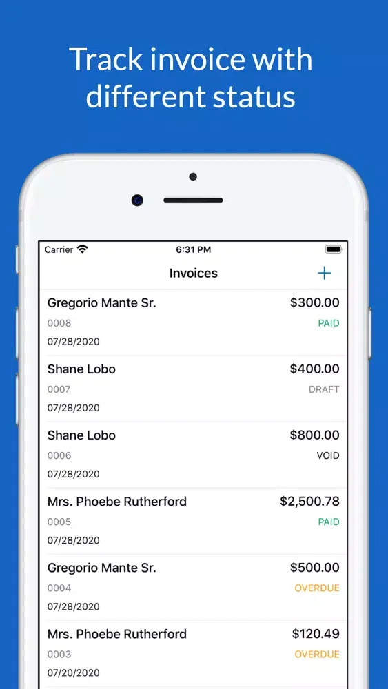Zrzuty ekranu Mr Invoice - Accounting App