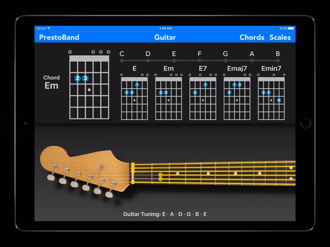 PrestoBand Guitar and Piano iPad 应用截图