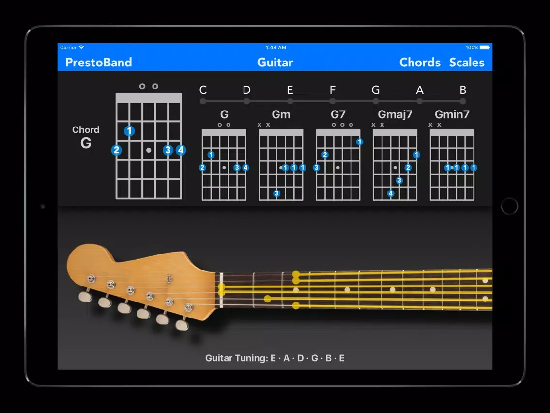 PrestoBand Guitar and Piano iPad 应用截图