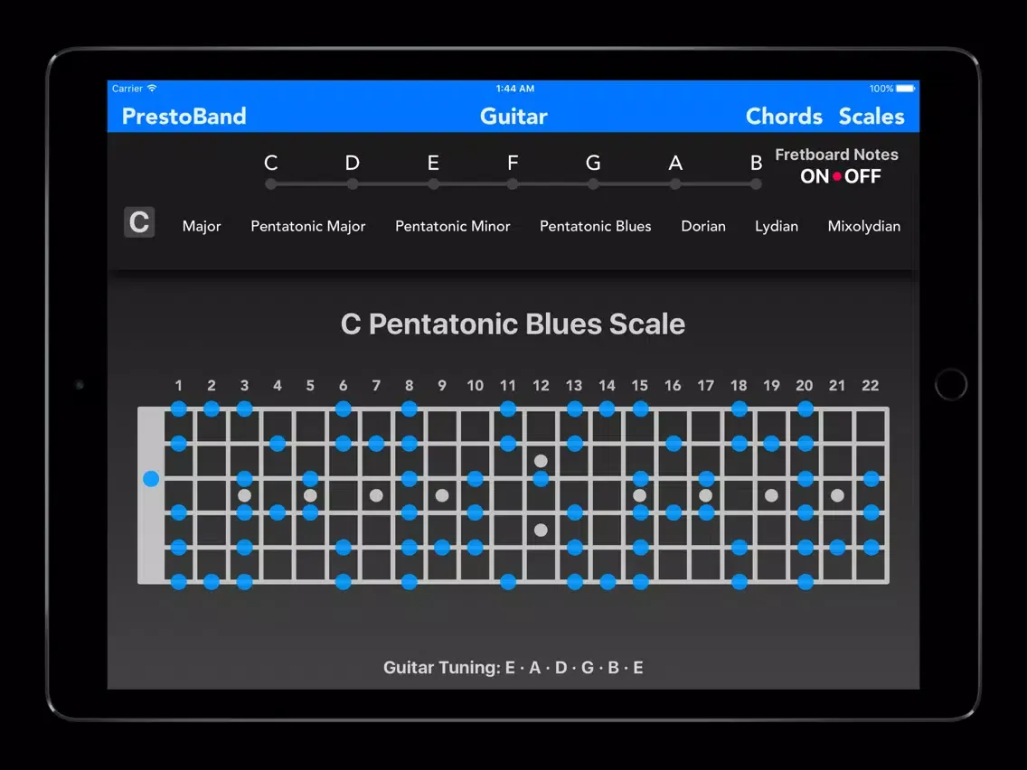 PrestoBand Guitar and Piano iPad 应用截图