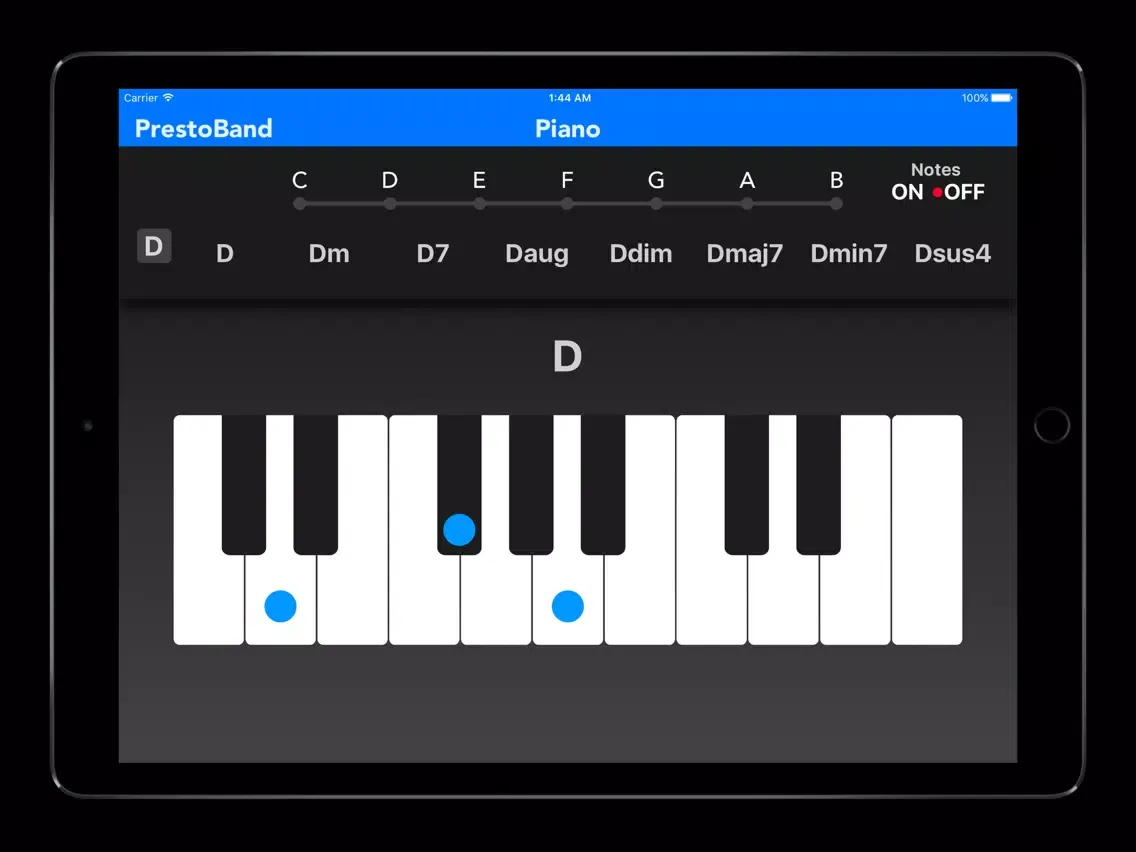 PrestoBand Guitar and Piano iPad 应用截图