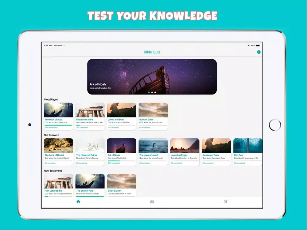 Bible Quiz Offline iPad  Screenshots
