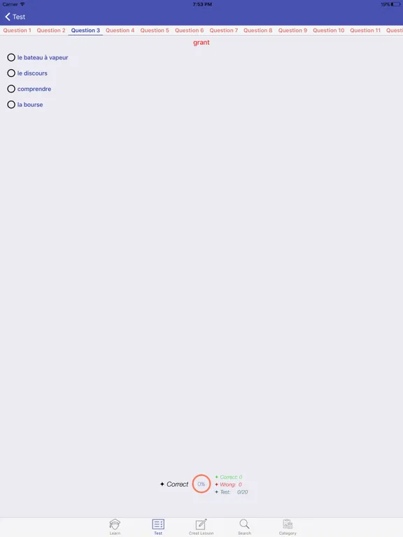 Captures d'écran de Learning French Vocabulary iPad 