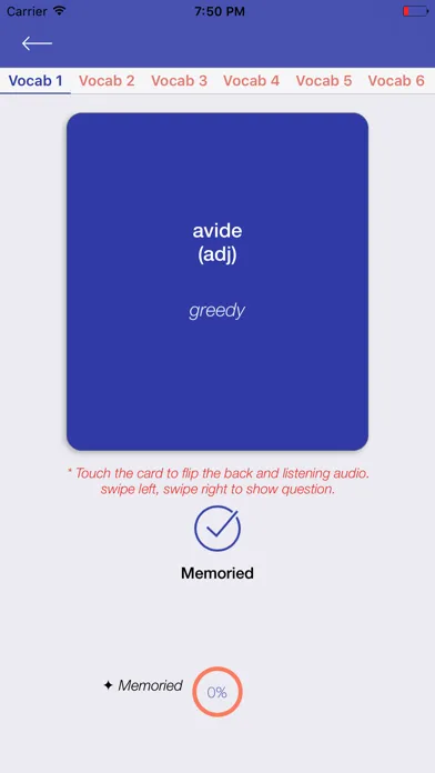 Captures d'écran de Learning French Vocabulary