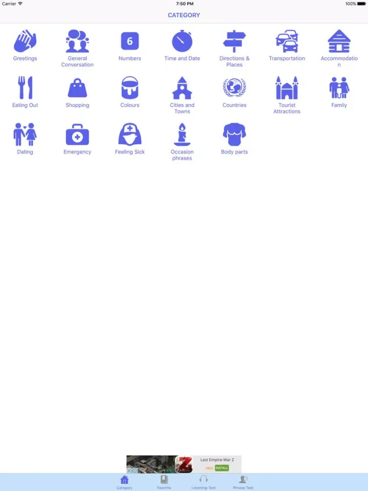 Tangkapan layar Russian Conversation Free iPad 