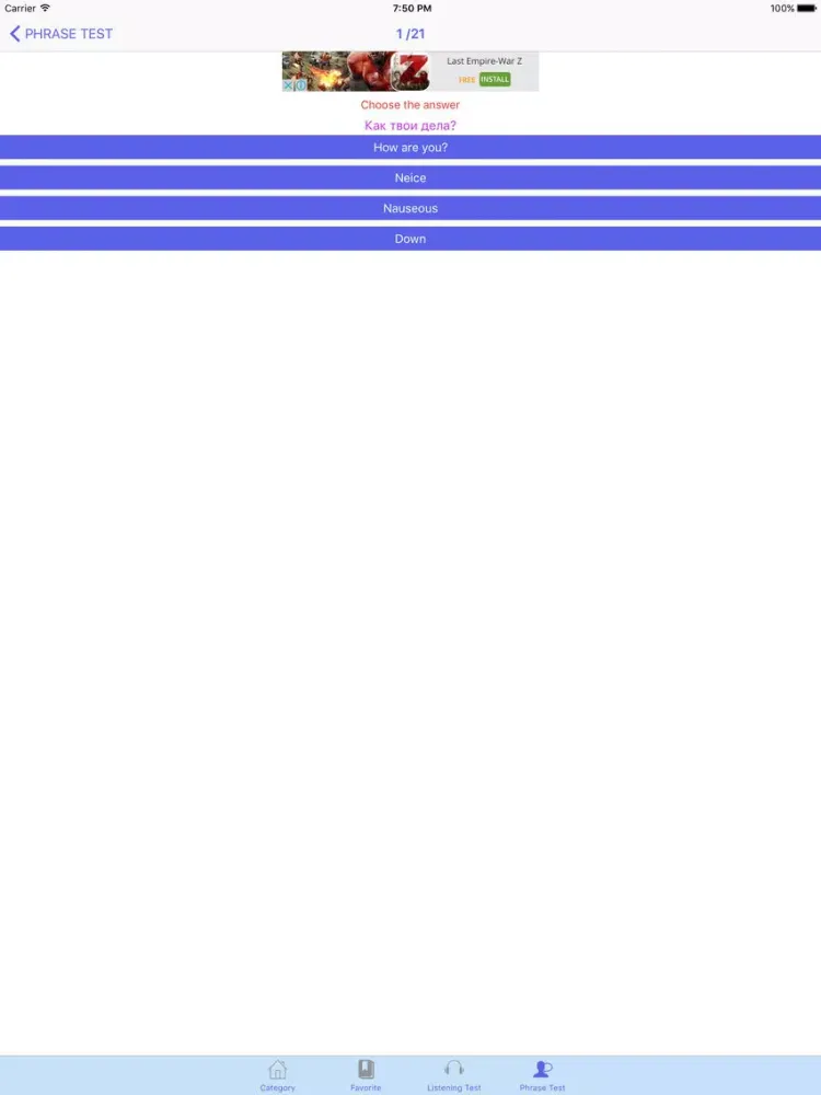 Tangkapan layar Russian Conversation Free iPad 