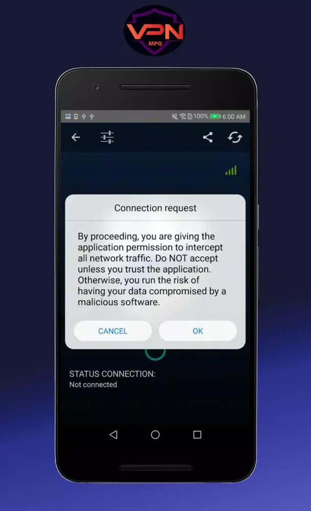 Tangkapan layar MRT VPN
