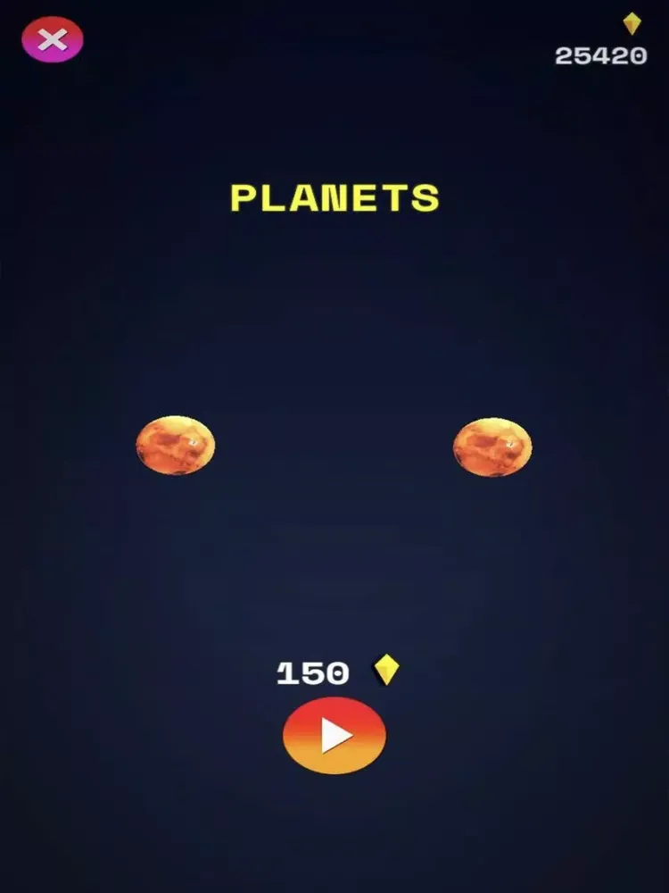 Tangkapan skrin Twin Planets iPad 