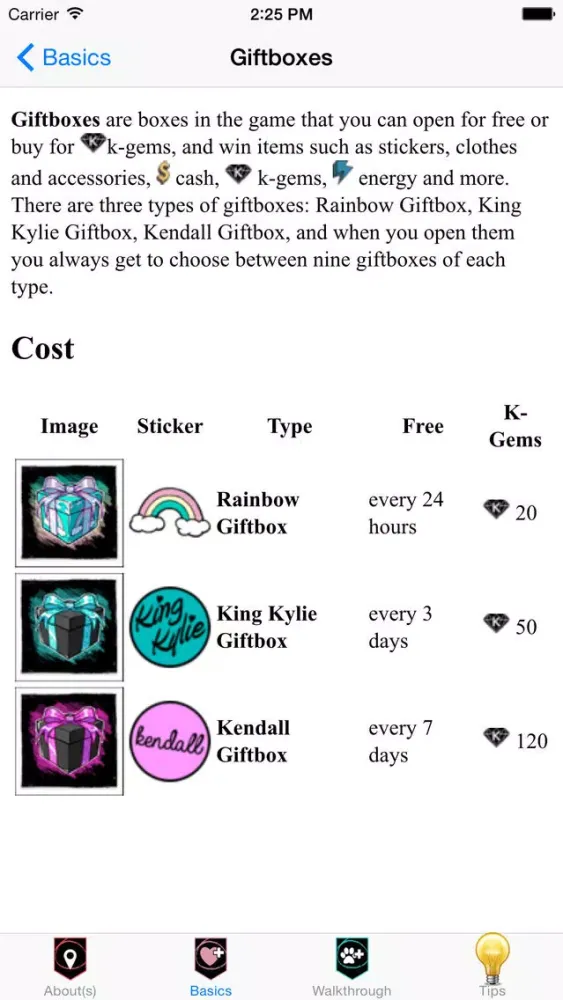 Ảnh chụp màn hình của Edition for Kendall and Kylie