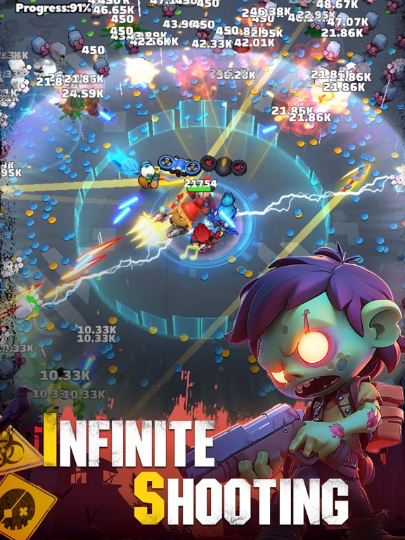 Tangkapan skrin Zombie.io: Potato Shooting iPad 