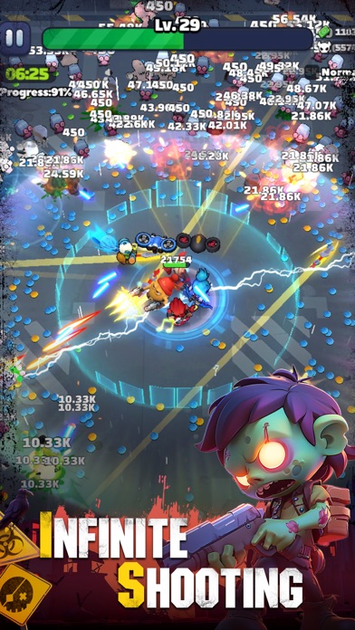 Tangkapan skrin Zombie.io: Potato Shooting