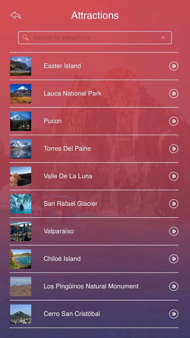Capturas de pantalla de Chile Tourist Guide