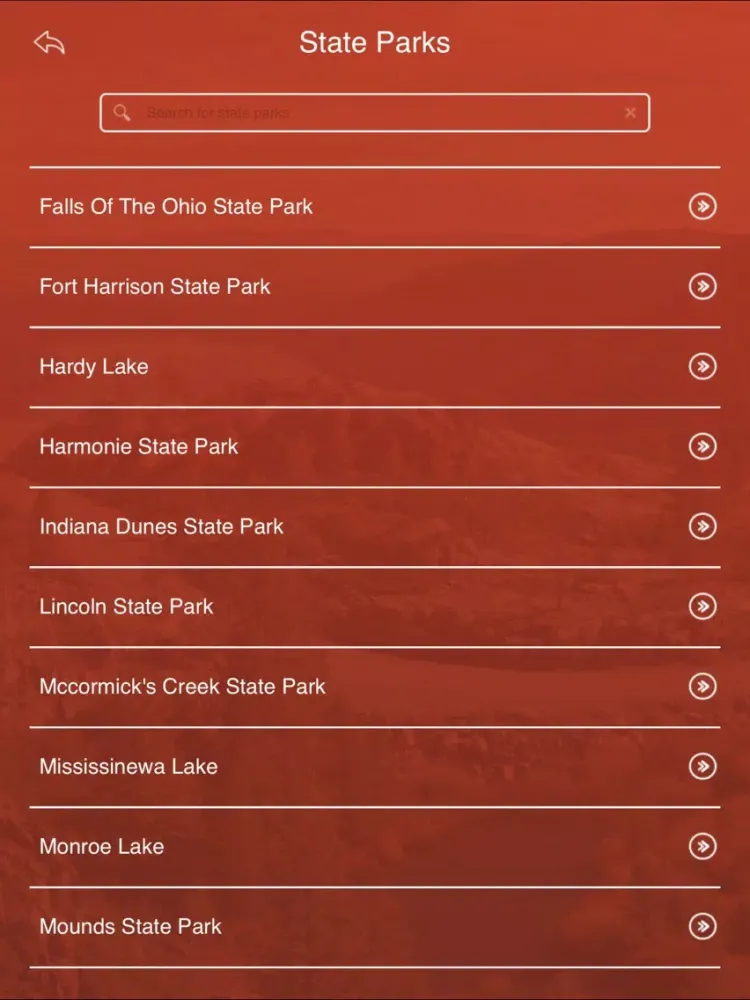 Indiana State Parks, Trails & Campgrounds iPad  Ekran Görüntüleri