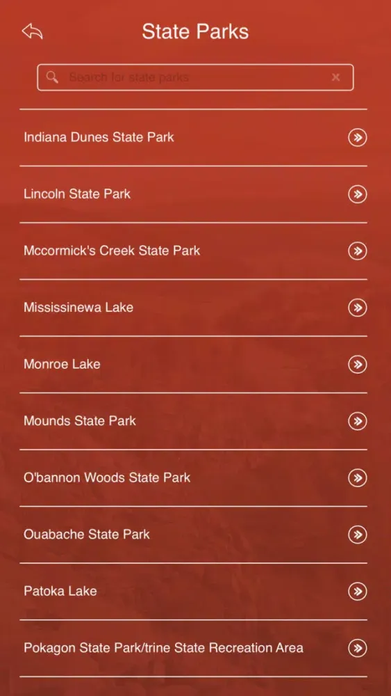 Indiana State Parks, Trails & Campgrounds Ekran Görüntüleri