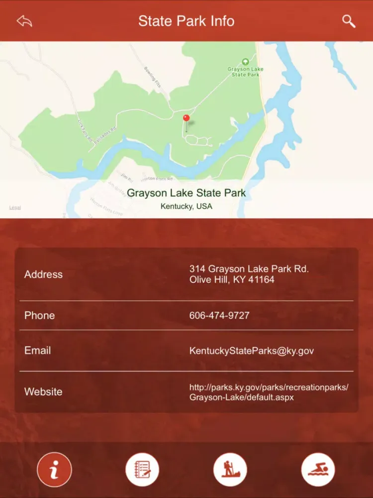 Tangkapan layar Kentucky State Parks, Trails & Campgrounds iPad 