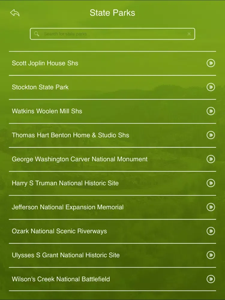 Screenshot di Missouri State Parks iPad 