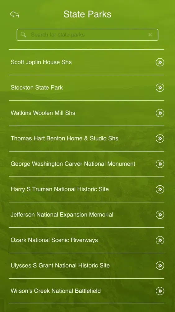 Screenshot di Missouri State Parks
