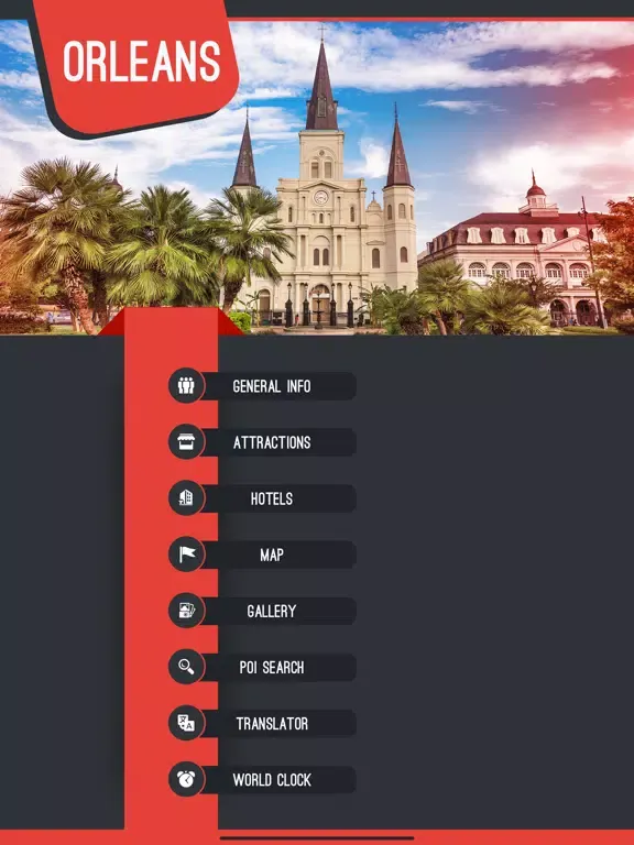 Tangkapan layar Orleans Travel Guide iPad 