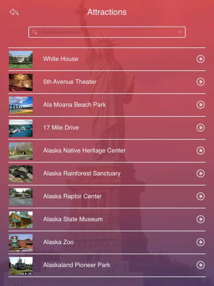 Capturas de pantalla de Tourism United States iPad 