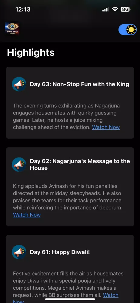 Biggboss Telugu Screenshots