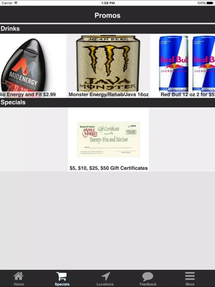 Скриншоты Apple Market Convenience Stores iPad 