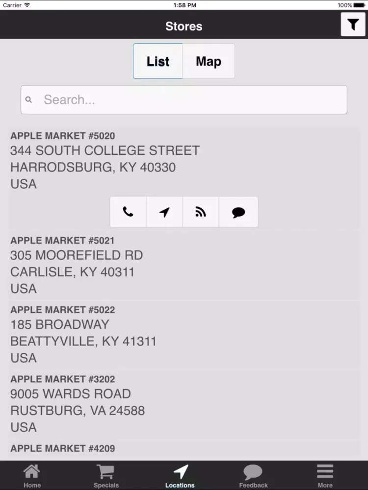 Скриншоты Apple Market Convenience Stores iPad 