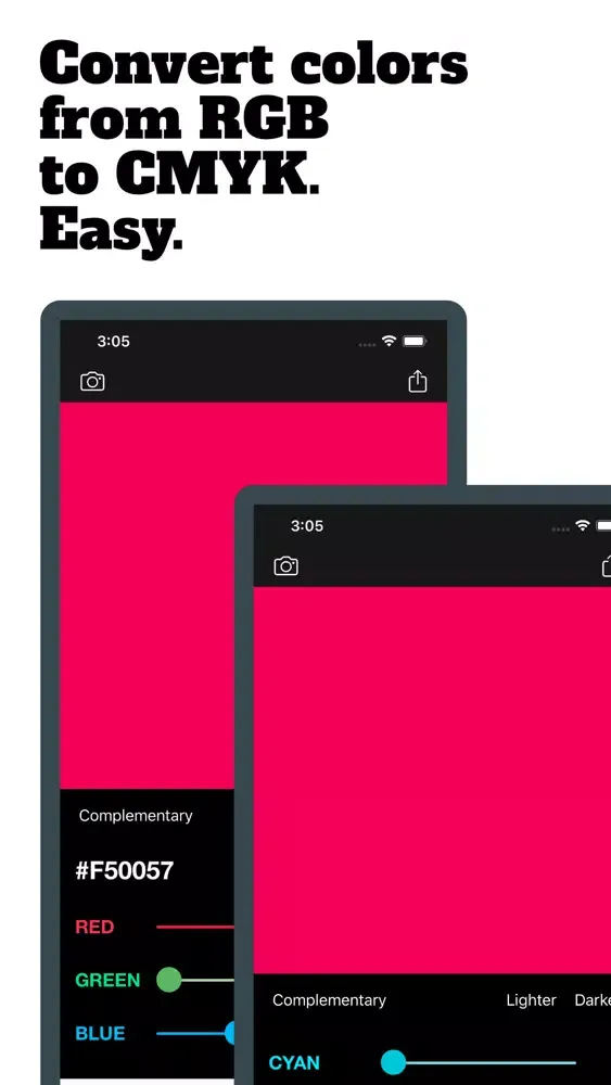 RGB, CMYK - Color Converter应用截图