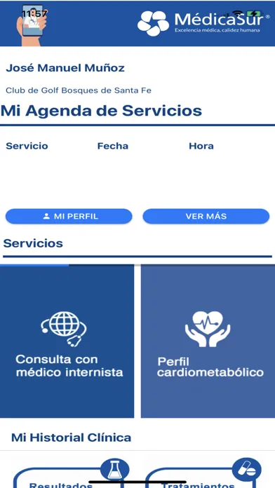 Captures d'écran de Médica Sur Consultorio
