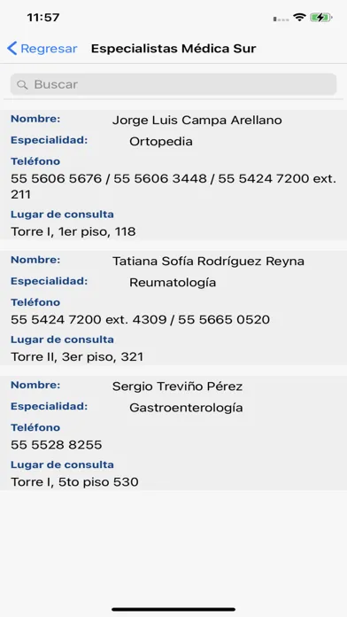 Captures d'écran de Médica Sur Consultorio