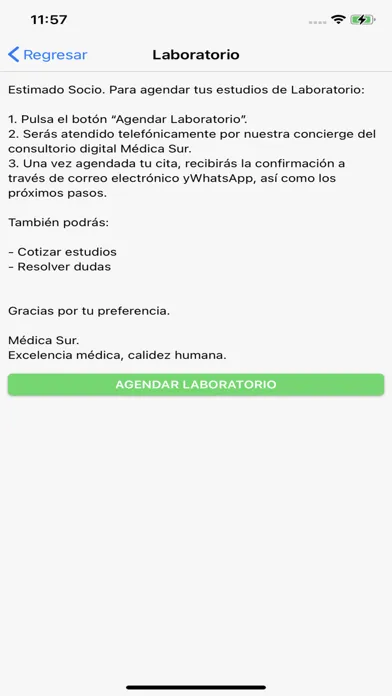 Captures d'écran de Médica Sur Consultorio