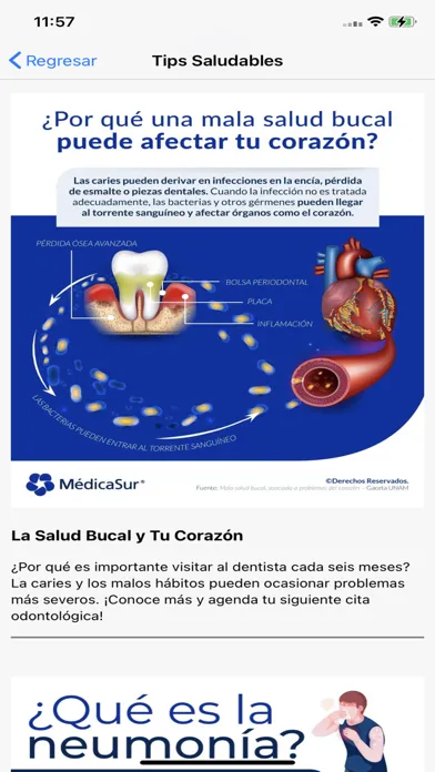 Captures d'écran de Médica Sur Consultorio