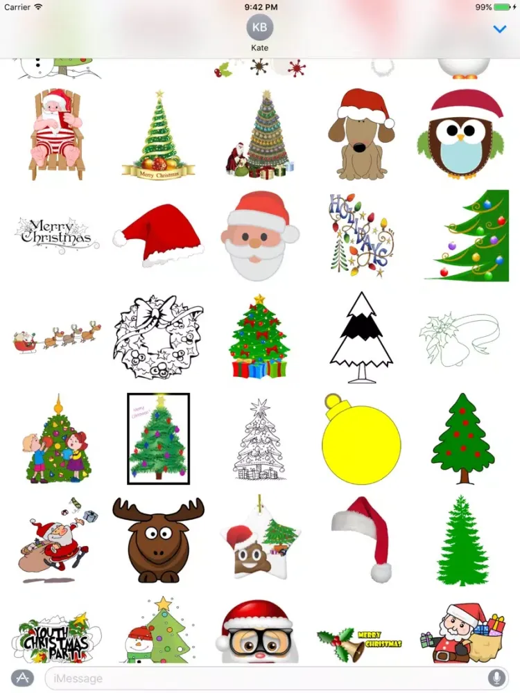 Capturas de tela do Christmas Stickers+ iPad 