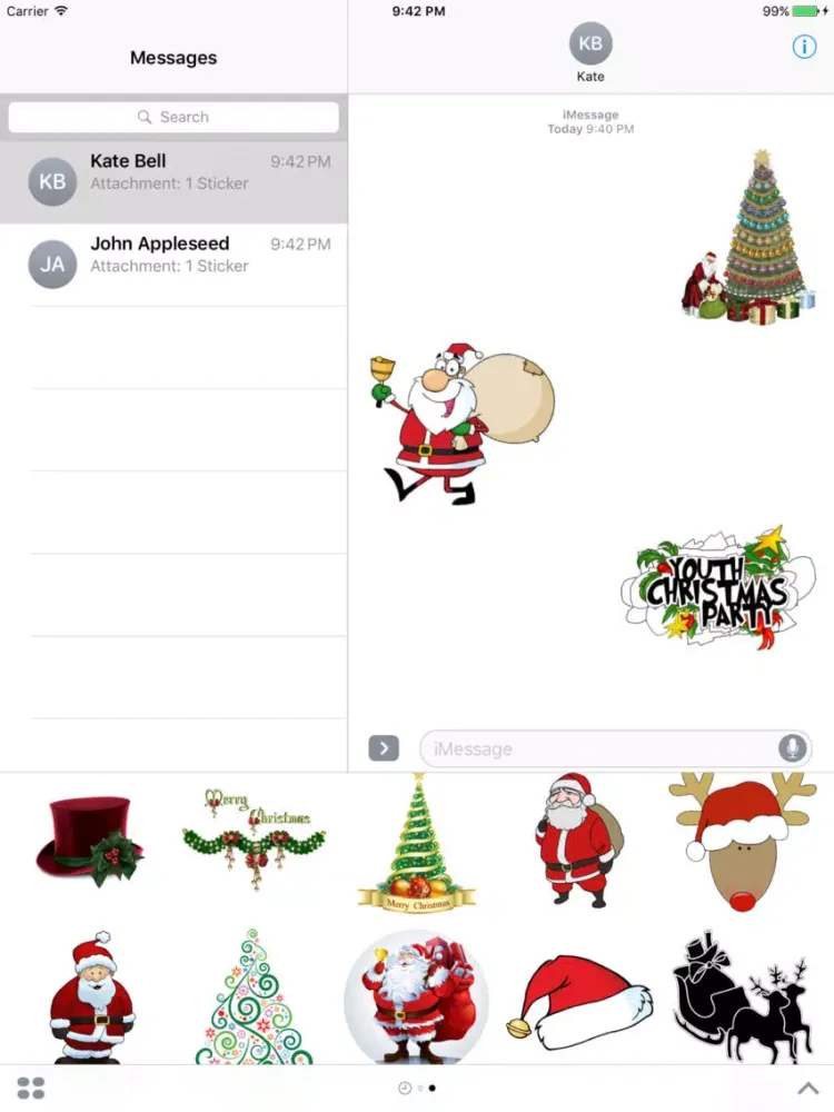 Capturas de tela do Christmas Stickers+ iPad 