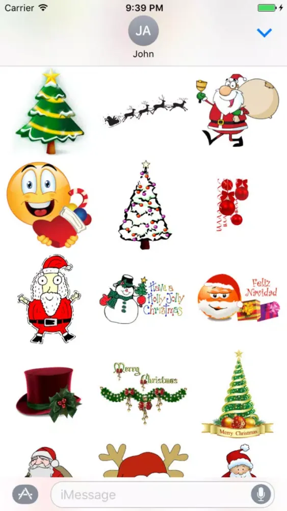 Capturas de tela do Christmas Stickers+