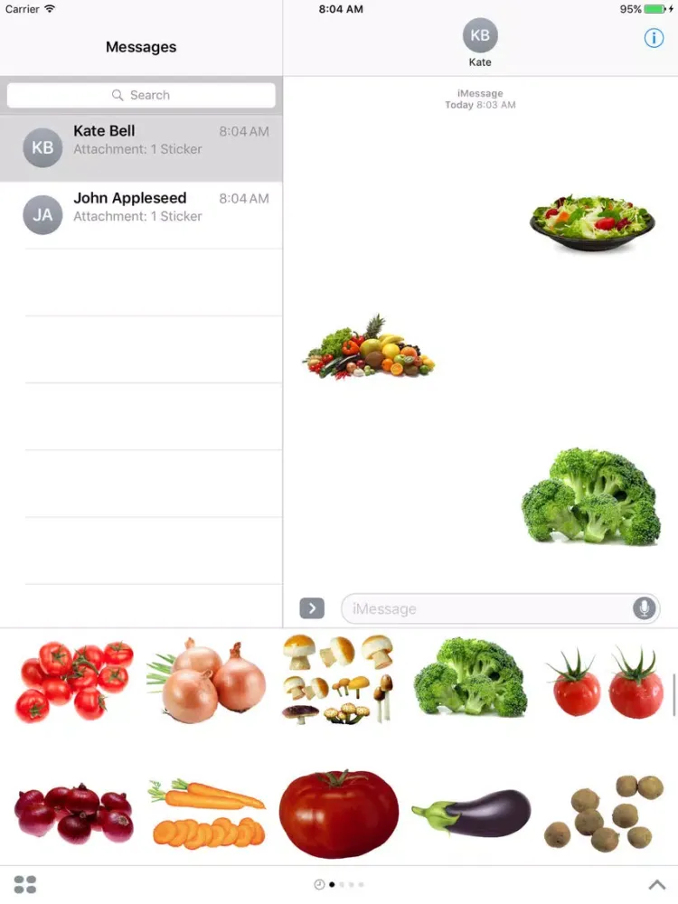 Best Veggie Stickers iPad 应用截图