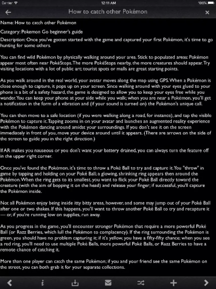 Ảnh chụp màn hình của Guides for Pokemon Go + iPad 