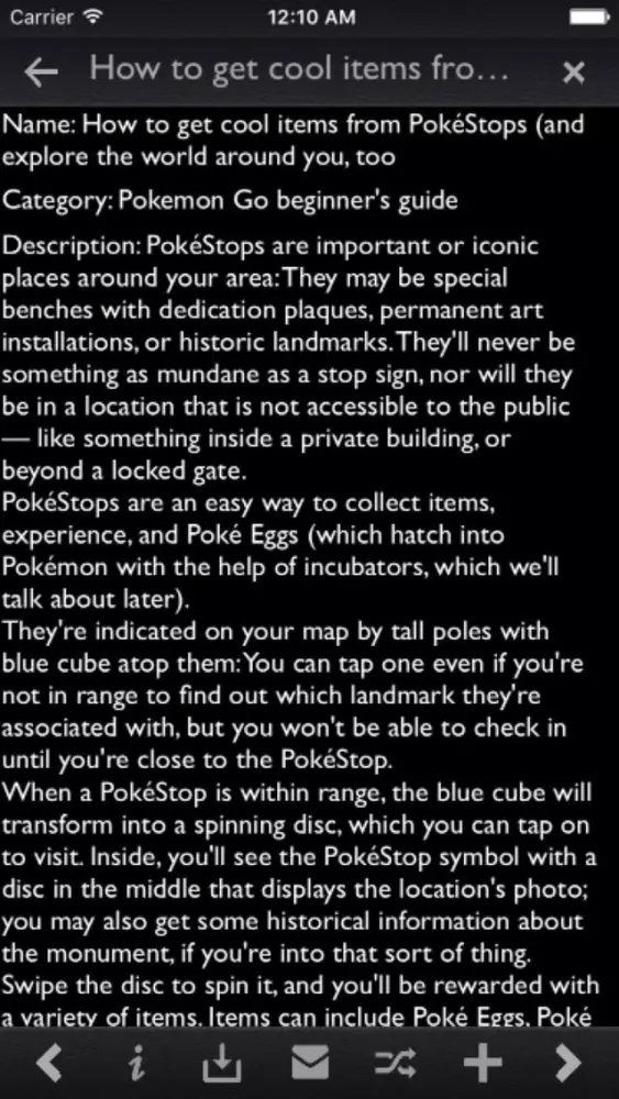 Ảnh chụp màn hình của Guides for Pokemon Go +