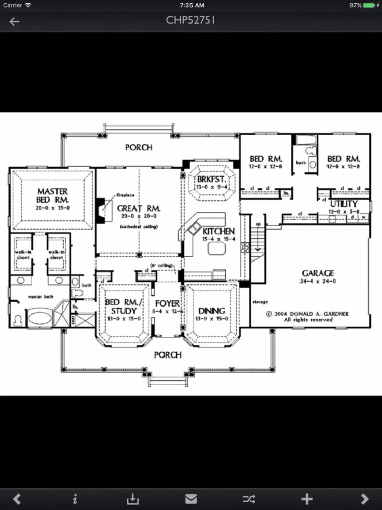 Tangkapan skrin Country House Plans Details iPad 