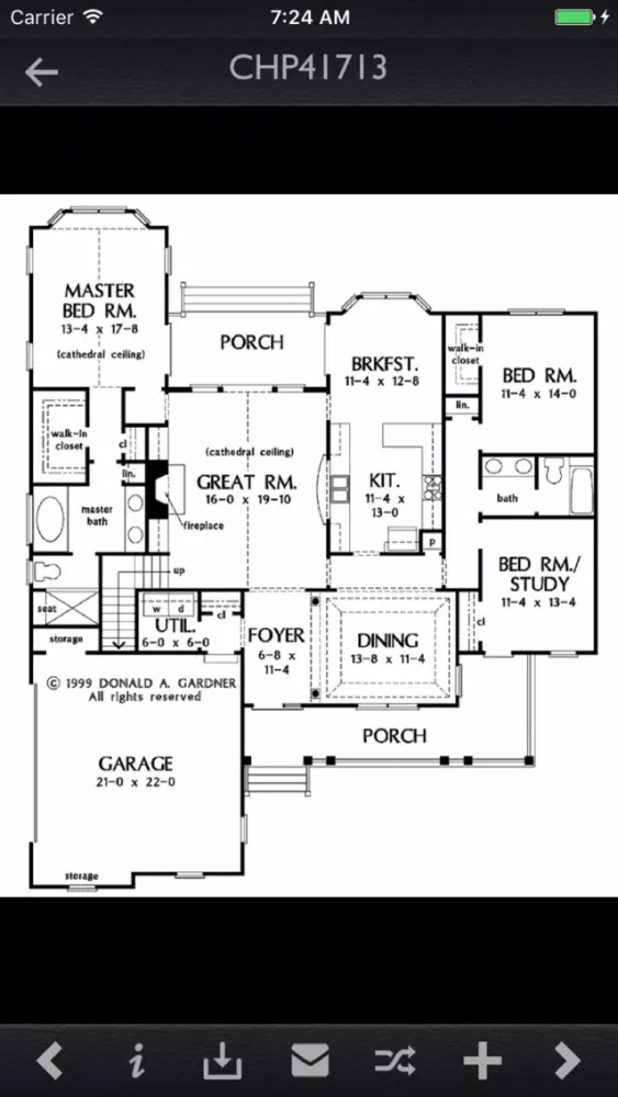 Tangkapan skrin Country House Plans Details