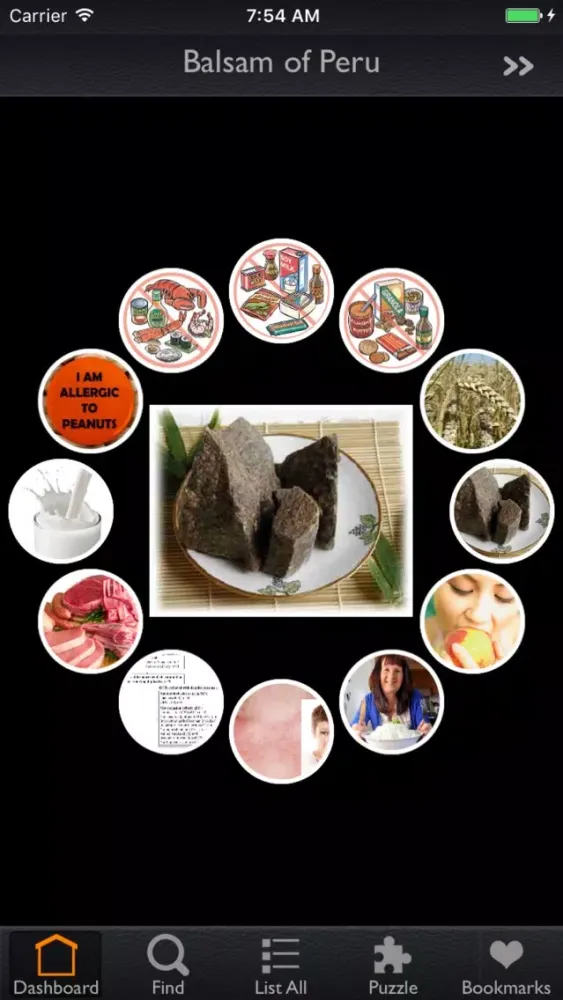Capturas de tela do List of Allergens Guide
