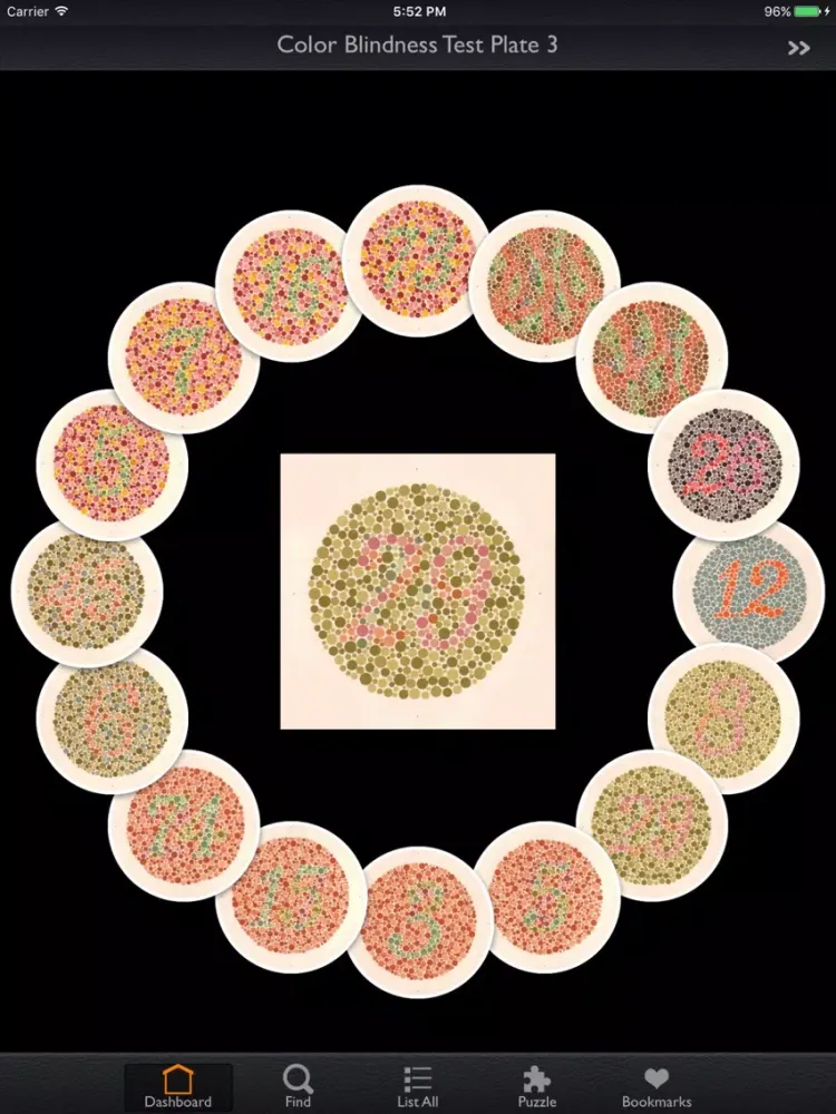 Captures d'écran de Color Blindness Test Info iPad 