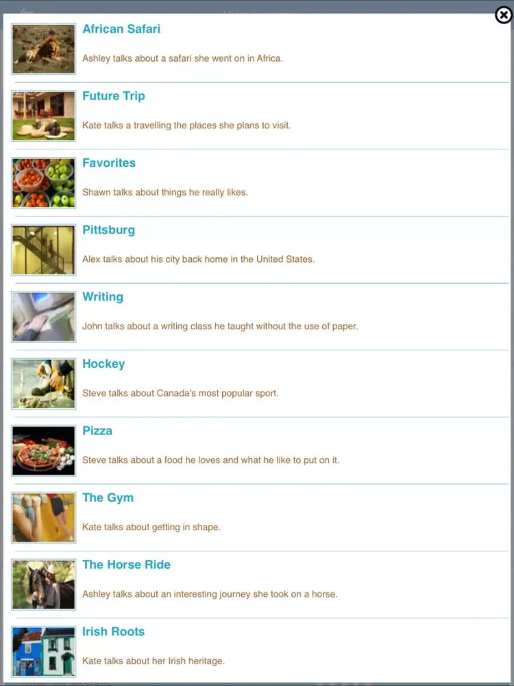Captures d'écran de English Listening Practice - World Talks iPad 