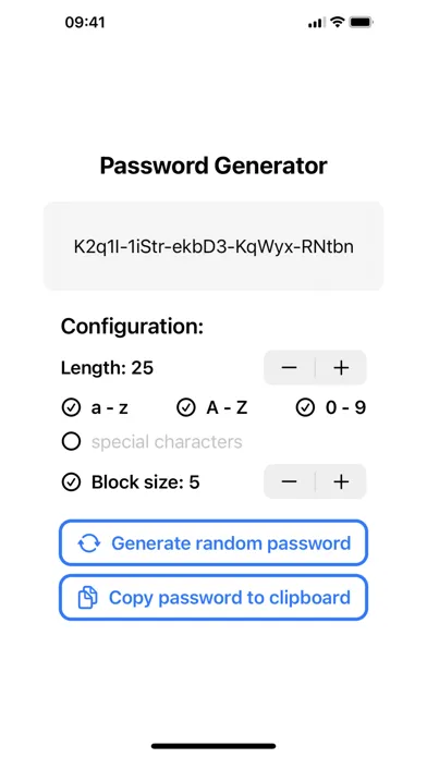 Captures d'écran de PassGen - Password Generator