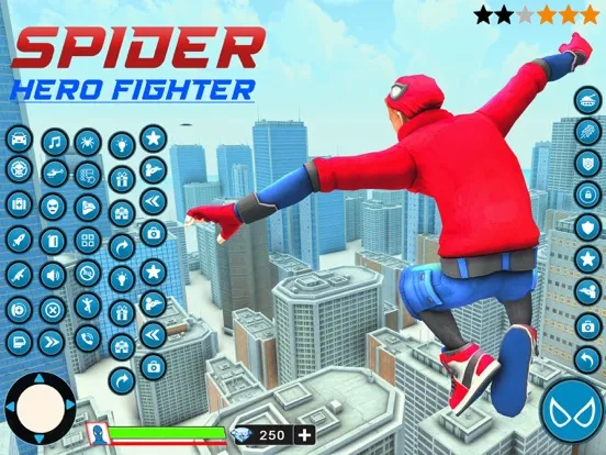 Capturas de tela do Rope Hero Spider Fighter Games iPad 