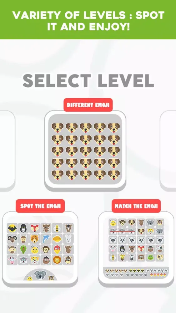 Captures d'écran de Find Differences: Spot Emojis