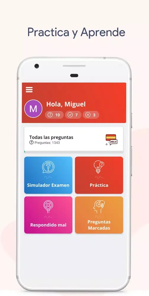 Examen Dele A2 Nacionalidad سکرین شاٹس