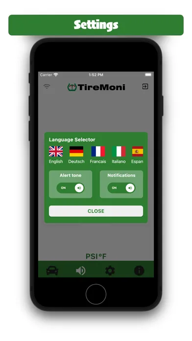 TireMoni BLE-tpms سکرین شاٹس